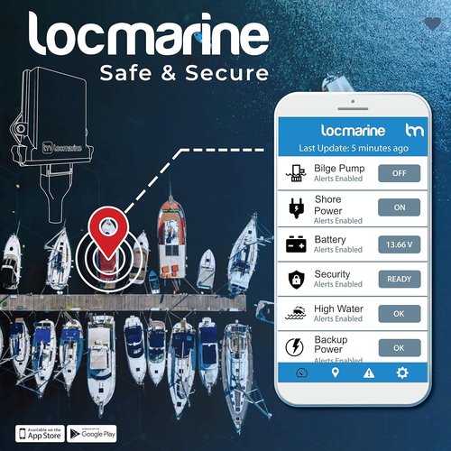 LocMarine® Global LTE Boat Monitoring Hub - Real-Time GPS Tracking, Alerts & Geofencing | All Sensors Included