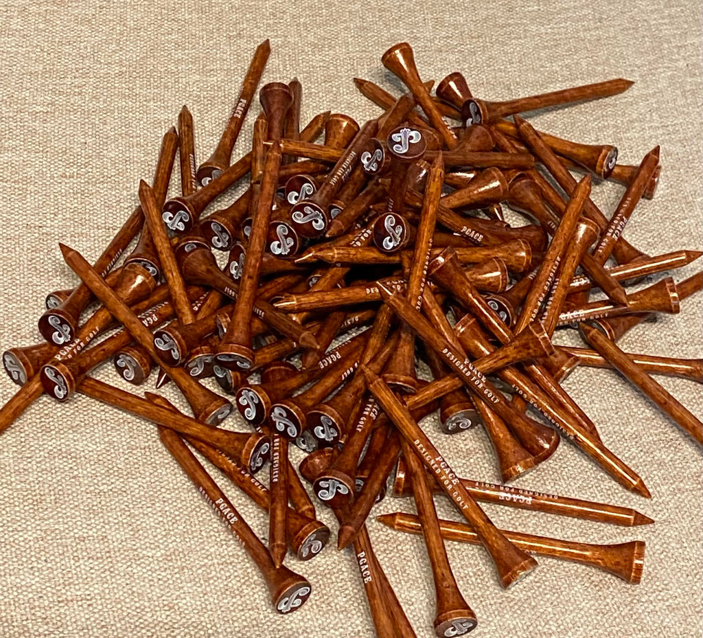 PGACE Golf TEES Bamboo Golf Tees 2-3/4 Inch (70mm) | a Pack of 100 Units of Smooth Low Friction Bamboo Golf Tees | Extra Durable | Stronger Than Wood Golf Tees | Biodegradable