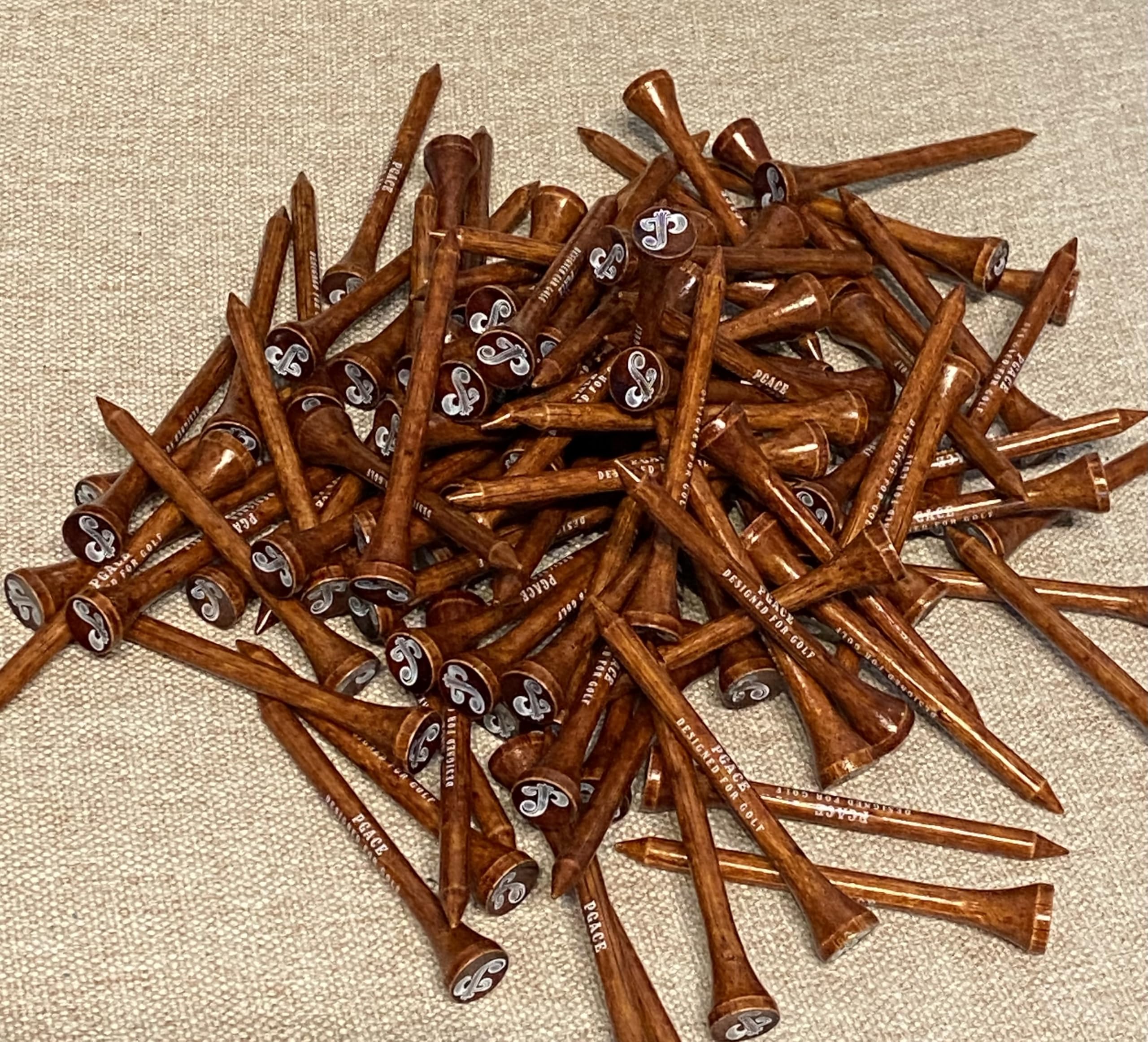PGACE Golf TEES Bamboo Golf Tees 2-3/4 Inch (70mm) | a Pack of 100 Units of Smooth Low Friction Bamboo Golf Tees | Extra Durable | Stronger Than Wood Golf Tees | Biodegradable