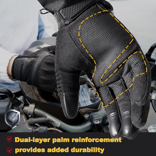 AXBXCX Motorcycle Gloves for Men - Ultimate Protection & Touchscreen Capability | Durable Outdoor Gear