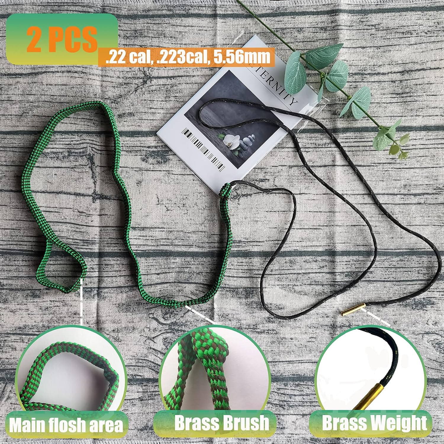 Skiennix Gun Snake Cleaner - Versatile Barrel Rope for Handguns & Rifles | .22 to 7.62mm