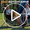 Outdoor Hammock Camping Chair Heavy Duty 400lbs with Mesh Seat & Adjustable Recline - Black Variation 1