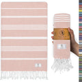 Turkish Beach Towel - Quick Dry & Absorbent Oversized (39" x 71") | Lightweight, Versatile for Beach, Picnic & Yoga - Powder