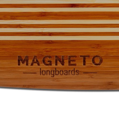 Magneto Bamboo Pintail Longboard Skateboard - Cruiser Skateboard with 70mm 78A Wheels - Stable 8-Ply Maple Core Longboard Deck - Skate Tool for On-The-Go Adjustments - 42 in x 9 in, Hana Pintail