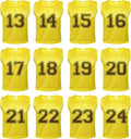 Athllete 12 Pcs Duramesh Pinnies | Numbered Scrimmage Vests for Kids & Adults - Soccer Jerseys