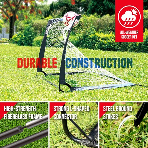 NET Playz Portable Training Soccer Goal - Easy Fold-Up Design, 4ft x 3ft Size for Kids