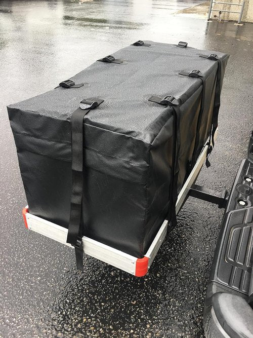 MaxxHaul 70209 Soft Shell Cargo Carrier Bag - Heavy Duty, Water Resistant, 47" x 20" x 20", Black with Straps