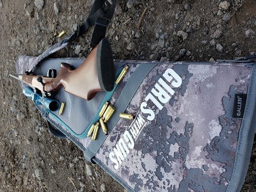 Allen Company Girls with Guns Ten Point Dreams 46 inch Rifle Case by Allen, Shade Camo, Gray and Teal