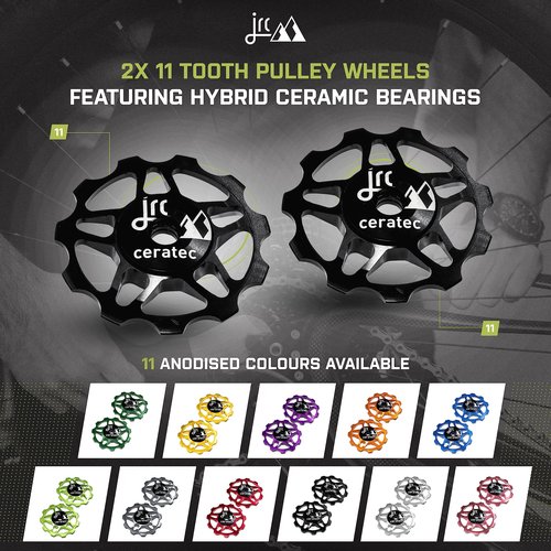 JRC Components 11T Ceramic Pulley Wheels - Purple
