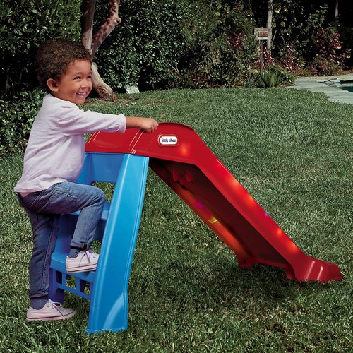 Little Tikes Light-Up First Slide - Fun Indoor/Outdoor Slide for Kids | Vibrant Red Color