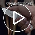 Fixed Blade Utility Knife with Rosewood Handle & Sheath – Hunting & EDC Knife