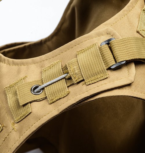Invenko Tactical Molle Airsoft Vest Outdoor Hunting Paintball Sports Outdoor Gaming Security Guard Duty Cosplay Soft Vest Tan