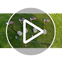 Meooeck 4 Pack Golf Flag Cup Set for Putting Green with American Flags & Portable Flagsticks