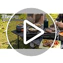 Hisencn Foldable 2 Burner Camping Stove with Cookware Set - Sage Green