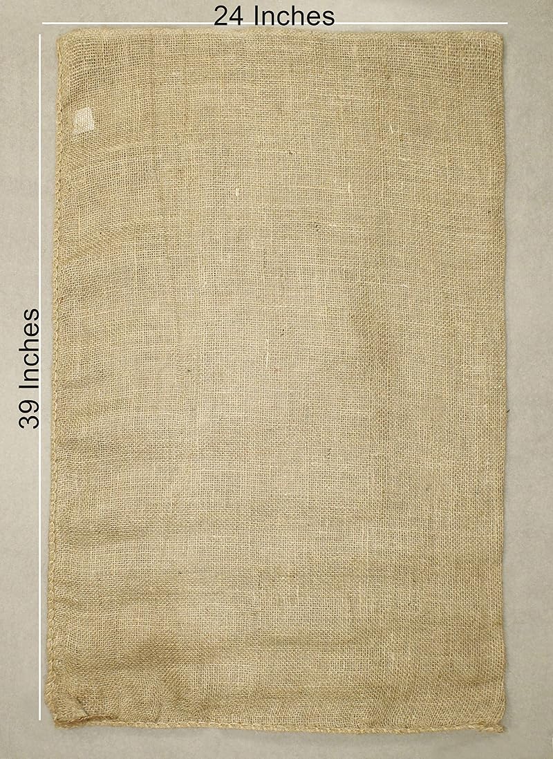 10 Pack 24x39 Large Potato Sack Race Bags - 100% Jute Burlap Burlap Sacks