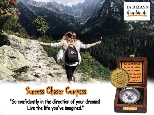 Success Chaser Compass -Unique Gifts for Men - Graduation Gift for Him -Best Graduation Gift Ideas for Son from Mom, Dad - Boyfriend, Grandson- Birthdays Gift -2025 Graduation Gift for College- Gifts