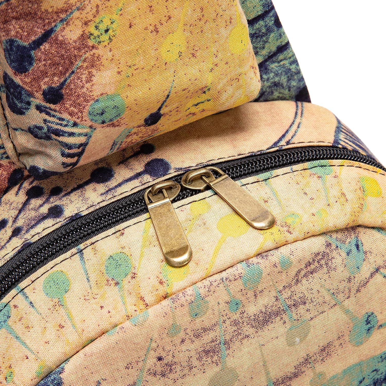 Skiennix Women’s Sling Bag - Large Bohemian Canvas Crossbody Bag in Purple & Yellow