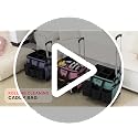 JKAOO Large Pink Rolling Cleaning Caddy Bag with Detachable Trolley - 16 x 11.8 x 13 inches