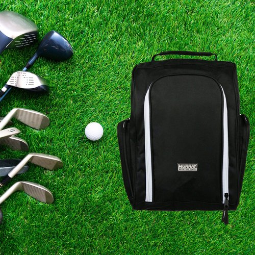 Murray Sporting Goods Golf Shoe Bag - Golf Accessories for Men Black Shoe Carrier Storage Travel Bag Tote