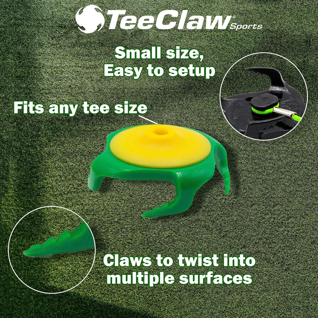 Tee Claw Golf Tee Holder - Premium Golf Mat Tee with Alignment String | Indoor & Outdoor Agility Training