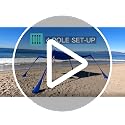 Buheco 10x10ft Blue Beach Tent Sun Shelter with 4 Sandbags, UV Waterproof Canopy