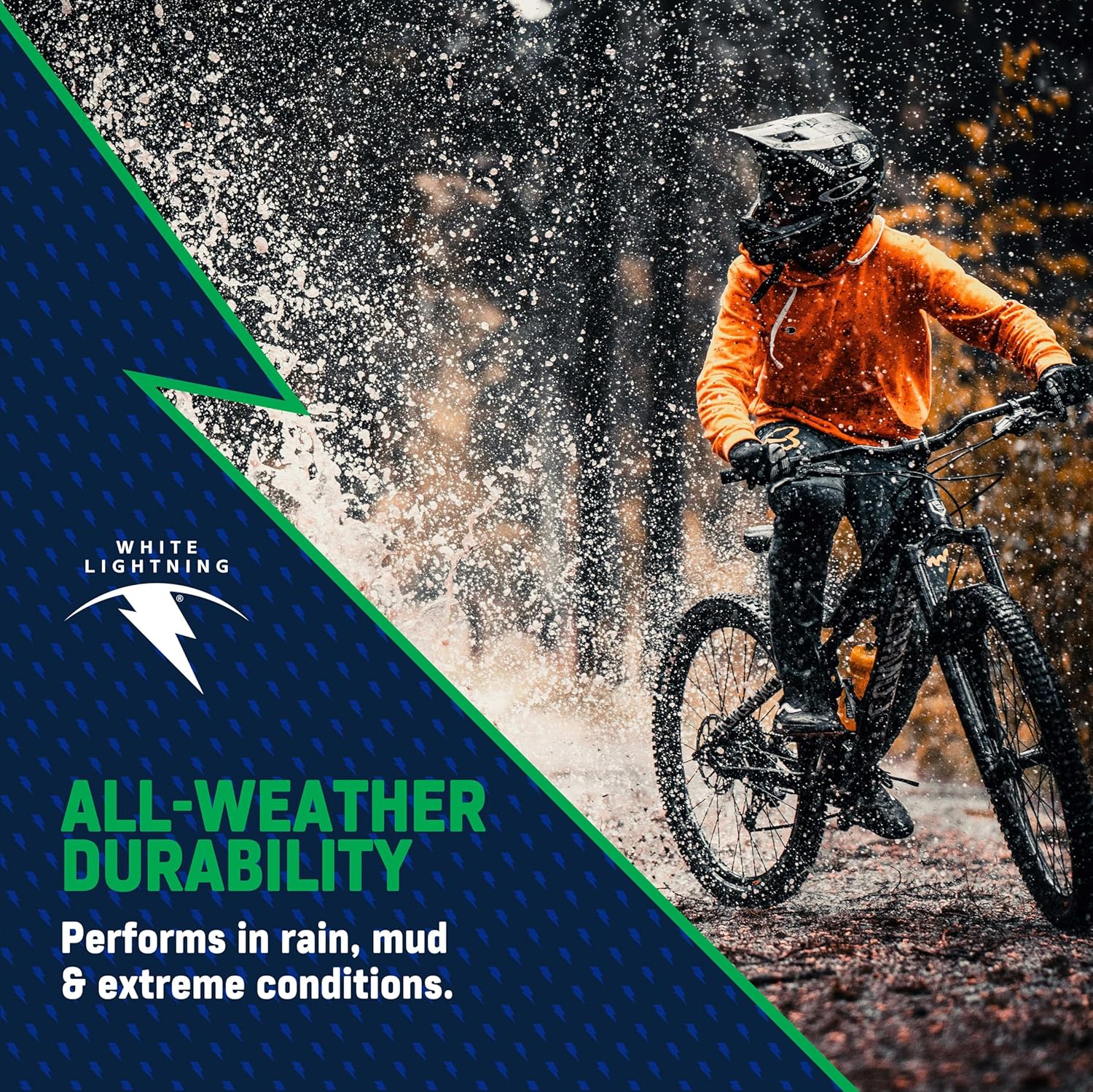 White Lightning Epic Ride Bike Chain Lube - Long-Lasting Lubrication for Wet & Dry Conditions, 2 oz