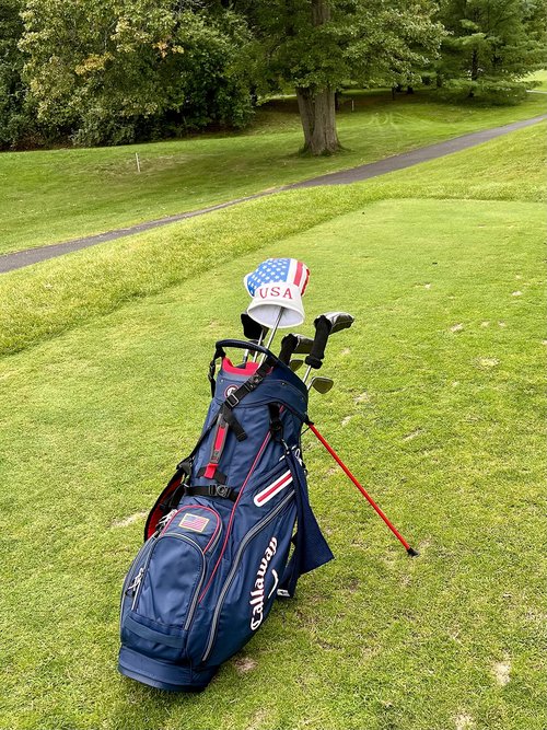 USA Boxing Glove Golf Head Cover - Fits 460cc Driver - Patriotic Red White & Blue American Flag Golf Club Headcover