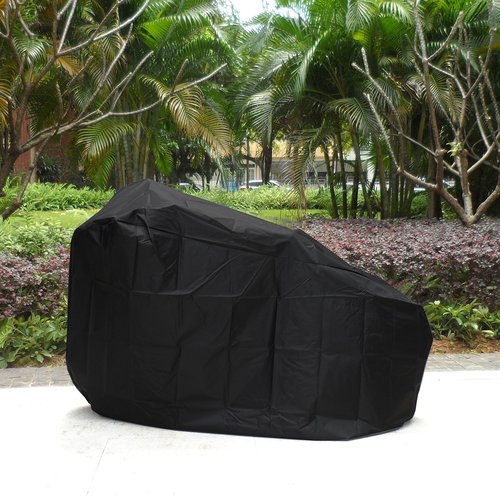 ATCG Bike Cover 190T Nylon Waterproof Bicycle Cover for Mountain Bike, Road Bike Outdoor Storage, L (Black)