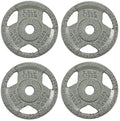 Fitvids Cast Iron Plate Weight Plate for Strength Training and Weightlifting, 1-Inch Center, 2.5LB (Set of 4)