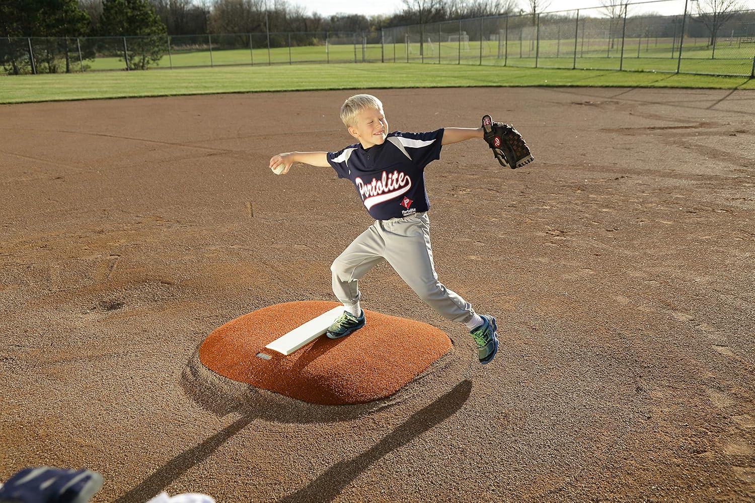 Portolite - 4" Economy Youth Pitching Mound - Durable One-Piece Design for Game Play