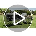 Oversized Double Camping Chair Loveseat for Adults, Blue, Non-Heating