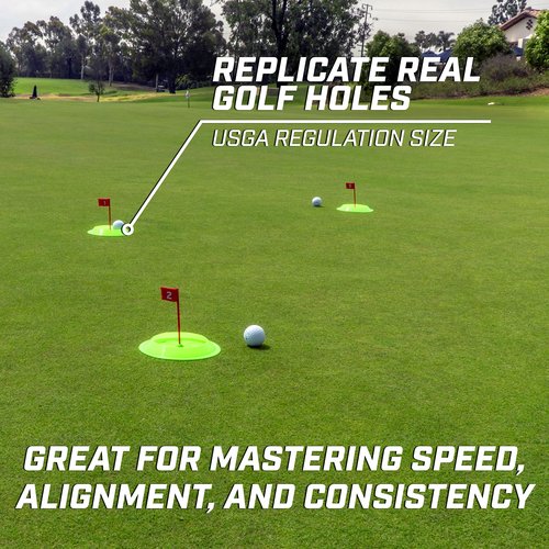 GoSports Pure Putt Challenge Putting Cups 3 Pack - Practice Putting Indoors & Outdoors