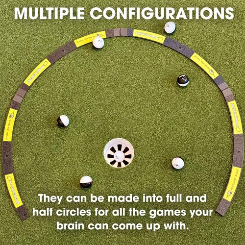 EyeLine Golf Target Circle as Training Aid – Ideal for Chipping and Pitching – Super Thin with Foldable Configurations. Bright Color Markings Easy Sighting. Made in USA (3 Foot Circle)