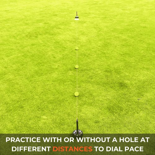 Putt Line Two-Way Putting Alignment System - Golf Training Aid with Target Pucks & String Line - Indoor/Outdoor Practice Tool for Perfect Alignment & Lower Scores - Premium Putting Trainer