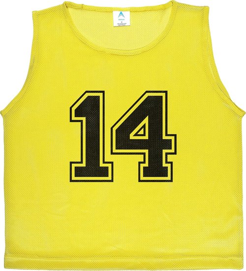 Athllete 12 Pcs Duramesh Pinnies | Numbered Scrimmage Vests for Kids & Adults - Soccer Jerseys