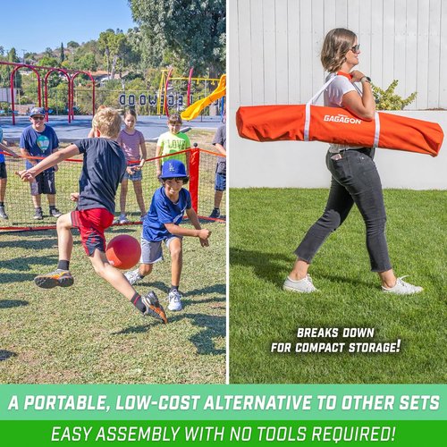 GoSports Gaga Ball Pit - Portable 10 ft, 15 ft, or 20 ft Indoor/Outdoor Fun for Schools & Camps
