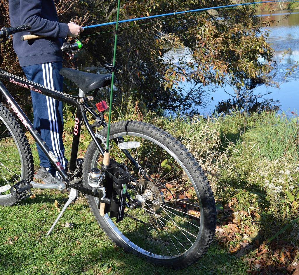 Skiennix Fishing Rod Holder - Easy Mounting Bike Accessory Secures 2 Rods | Durable Design