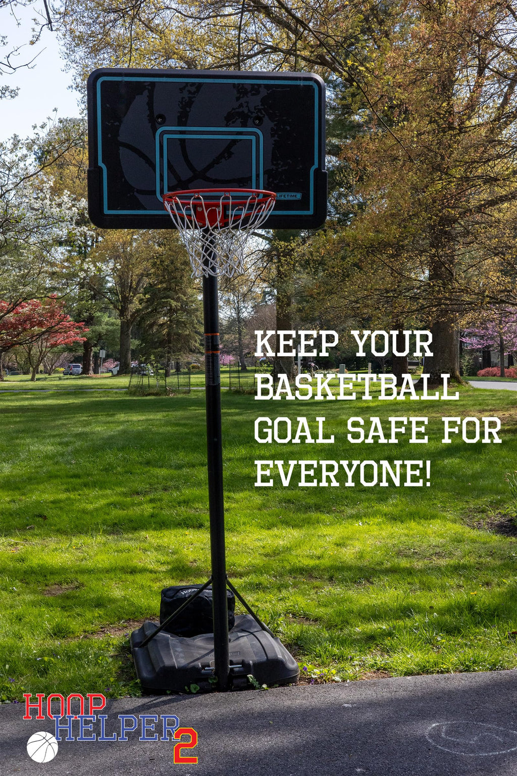 Hoop Helper 2 by Johnny World - Premium Sandbag Weight for Portable Basketball Hoops - Attractive, Secure Stability to Prevent Tipping and Enhance Safety - Ideal Alternative to Bricks & Rocks
