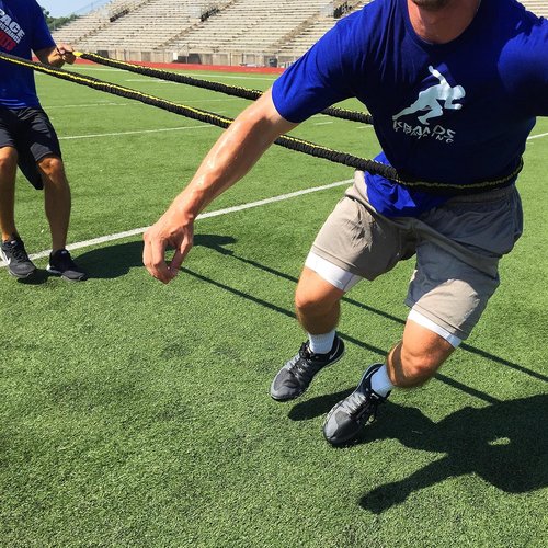 Kbands Victory Ropes - 300 lbs Resistance for Acceleration Drills - 40 ft Stretch Distance