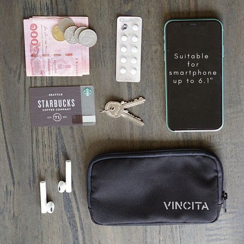 Vincita Essentials Case - Cycling Wallet Made from Tough 600D Polyester Water-Repellant Storage Pouch - Ideal Road Bike Cyclist to Store Spare Tubes, Tyre Levers, Keys, Cards and Phone