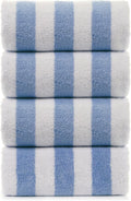 Turkuoise Towel Large Turkish Beach Towel - Premium Cotton Cabana Stripe (30x60 inches) | Blue