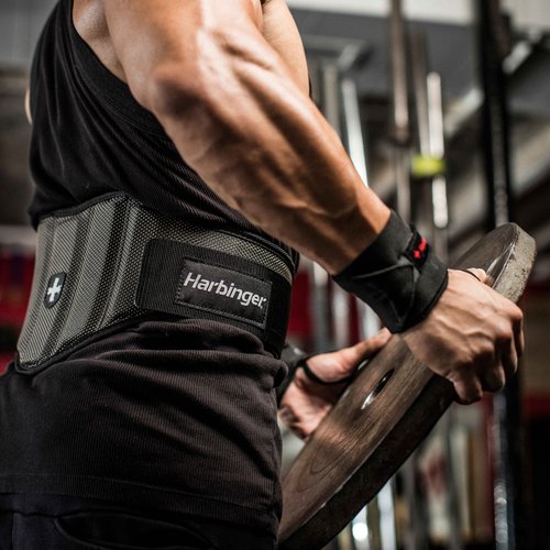 Harbinger Men's Firm Fit 7.5-Inch Contoured Weightlifting Belt, X-Large, Black