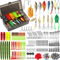 PLUSINNO Fishing Lures Tackle Box - Complete Fishing Accessories Kit for Bass & Trout, Saltwater & Freshwater
