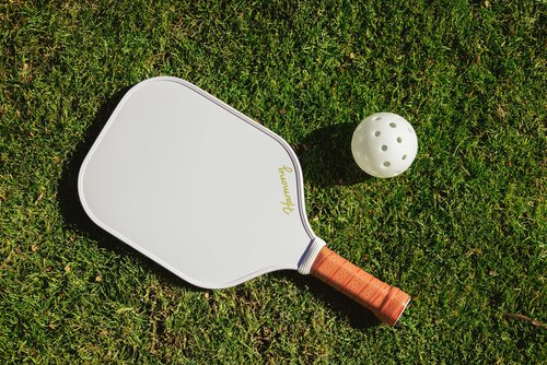 Harmony Pickleball Classic Pickleball Paddle | Carbon Fiber Pickleball Paddle | White with Tan Grip
