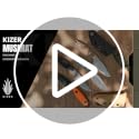 Kizer Muskrat Fixed Blade Knife with Warm Brown Mkuruti Wood Handle - 1064A2