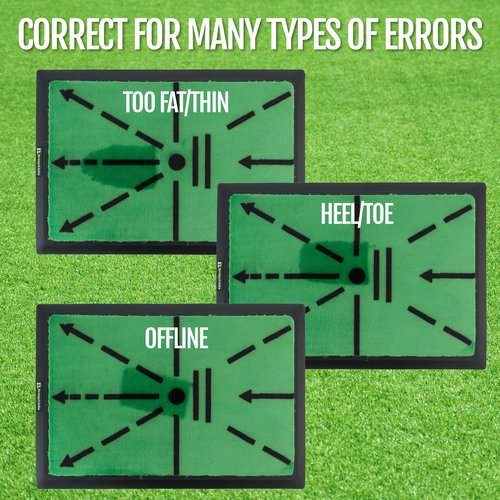 BridgeLinks Pathfinder Hitting Mat – Golf Impact & Alignment Training Mat with Replaceable Strike Pad