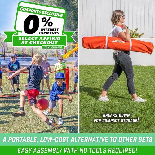 GoSports Gaga Ball Pit - Portable 10 ft, 15 ft, or 20 ft Indoor/Outdoor Fun for Schools & Camps