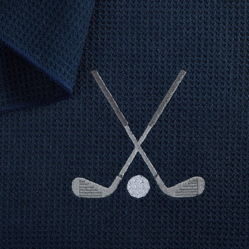 Playing It Forward Embroidered Golf Towel Set – Custom Towels for Golf Bags & Carts – Golf Accessories & Gifts for Kids, Men, & Women – Microfiber Waffle and Ball Towels – Club Ball Design - 2-Pack