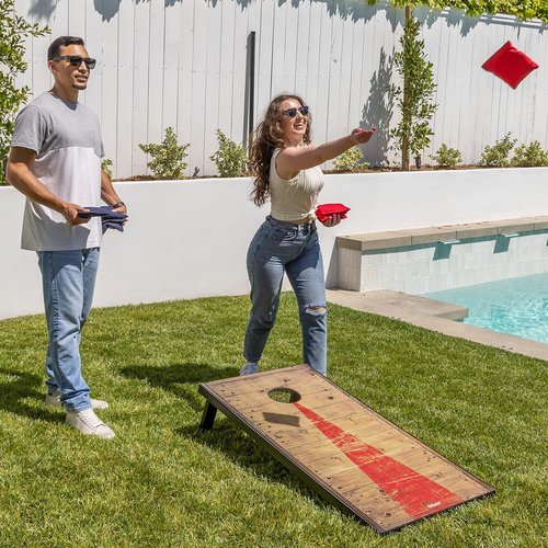 GoSports Portable Cornhole Sets - 8 Styles Available | Choose 4x2 ft or 3x2 ft with 8 Bean Bags & Travel Case