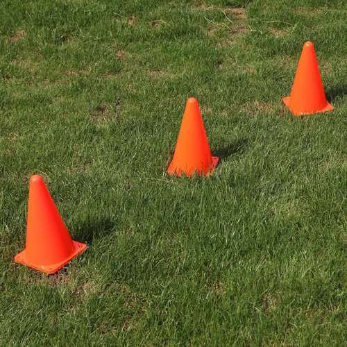 CARTMAN Agility Training Cones - Set of 12/24 Pack | 9" or 12" or Disc Cones for Indoor/Outdoor Use